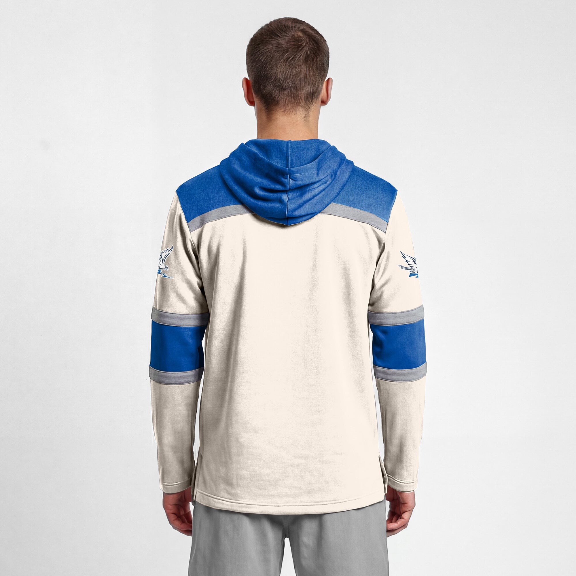 Sweat à capuche en polaire Champion White Air Force Falcons Lacer pour homme