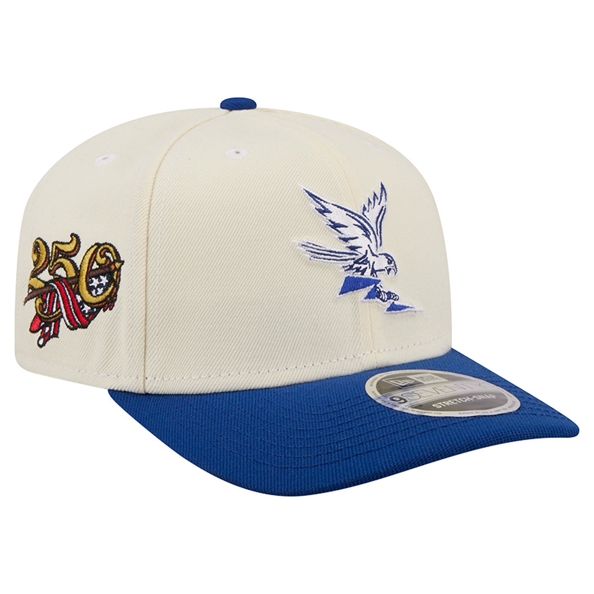 Men's New Era Cream/Royal Air Force Falcons America's 250th 9SEVENTY Adjustable Hat