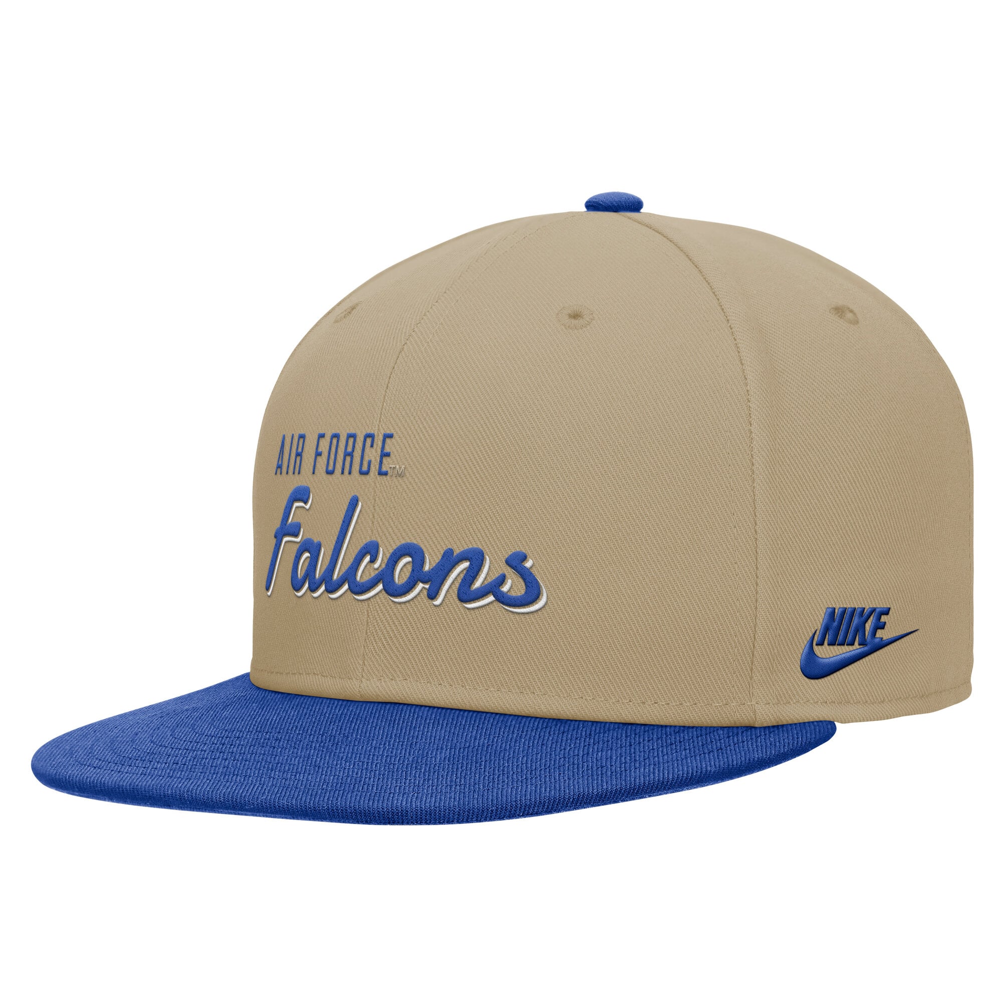 Men's Nike Beige/Royal Air Force Falcons Pro Dri-FIT Snapback Hat