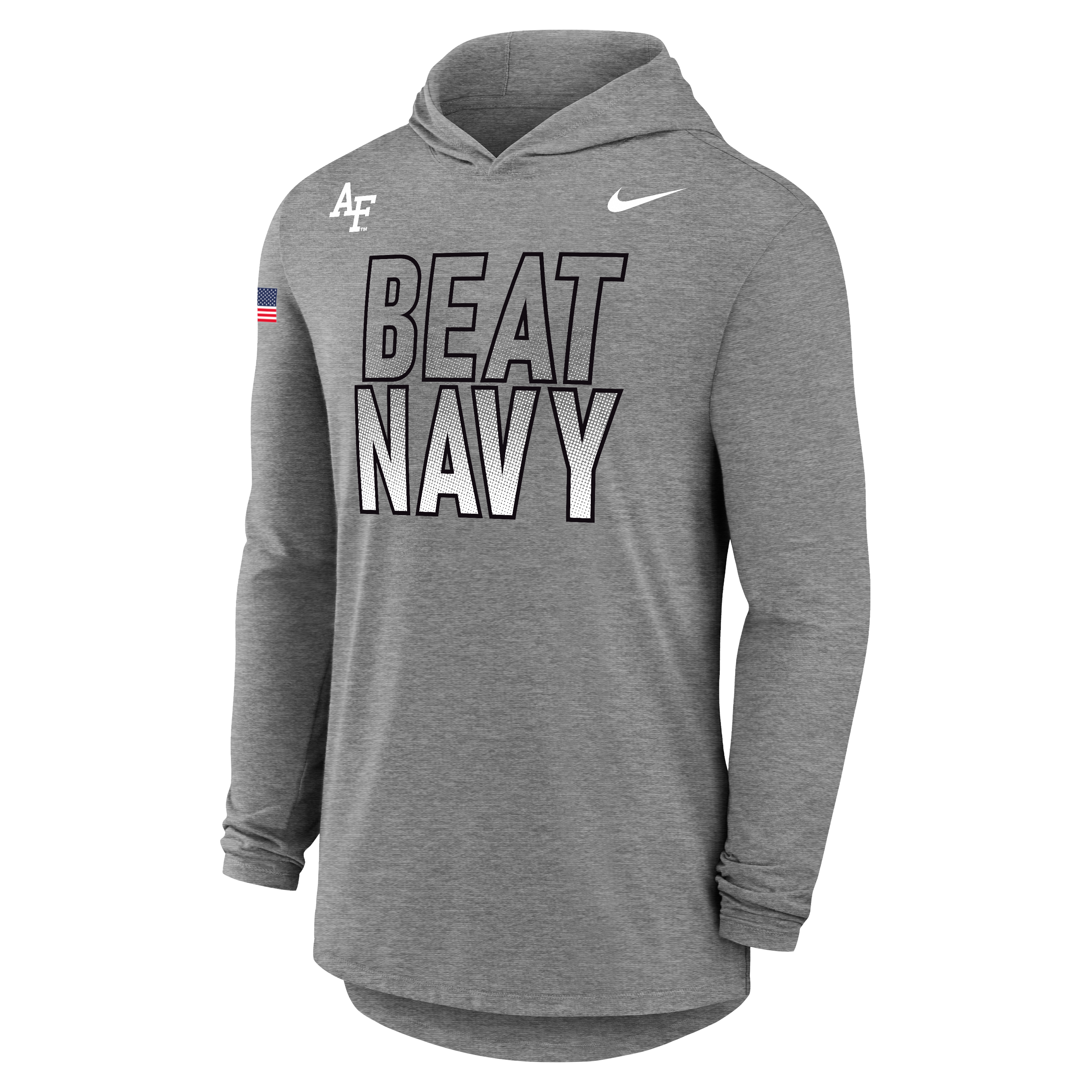 Men's Nike Gray Air Force Falcons 2026 Rivalry Collection Dri-FIT Hooded T-Shirt