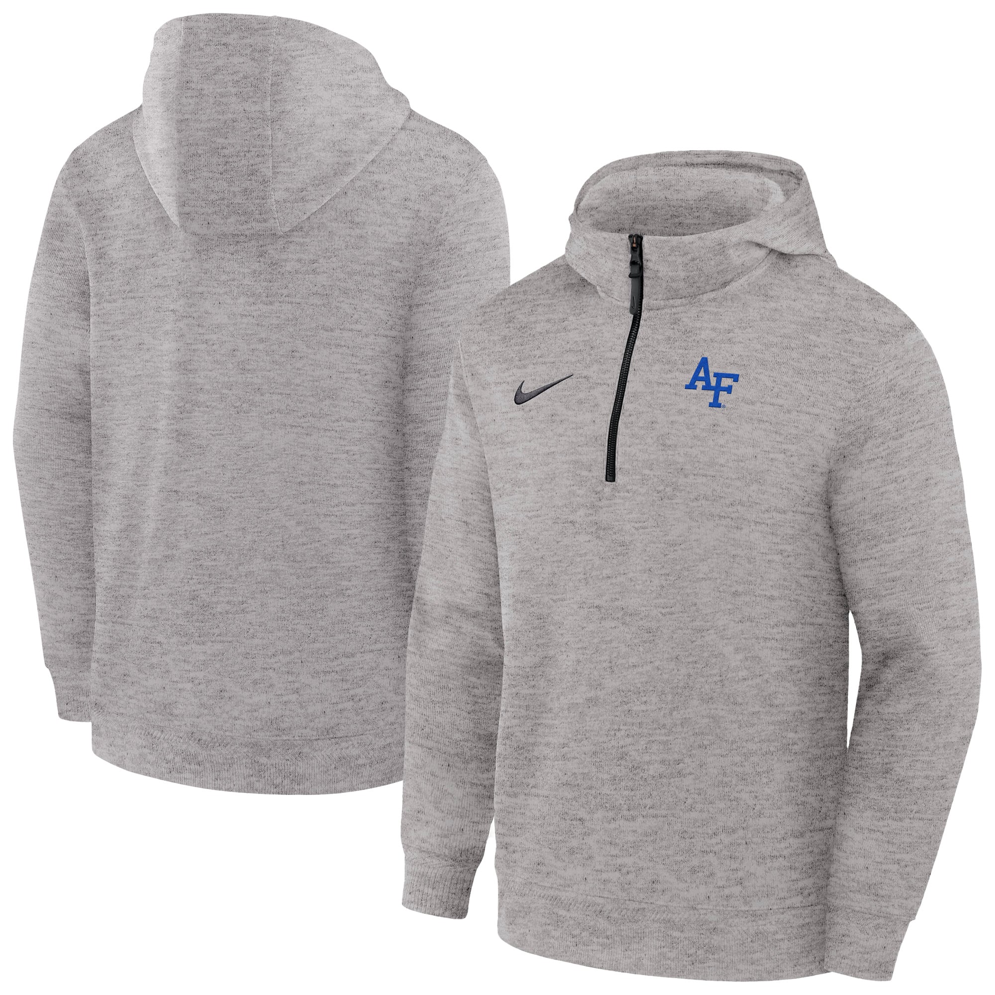 Men's Nike Gray Air Force Falcons Coaches Dri-FIT Half-Zip Hoodie