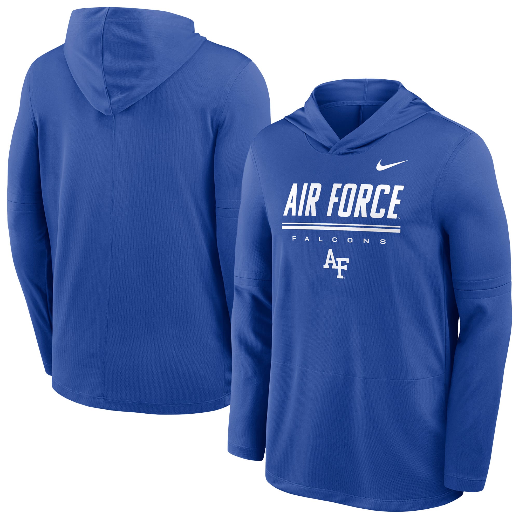 Men's Nike Royal Air Force Falcons 2026 Sideline Dri-FIT Lightweight Hooded Top