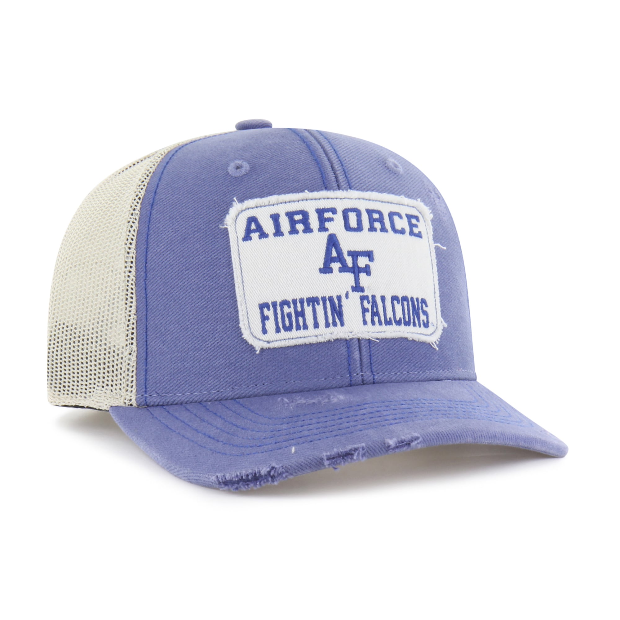 Casquette trucker unisexe '47 Blue Air Force Falcons Egremont bien usée et ajustable
