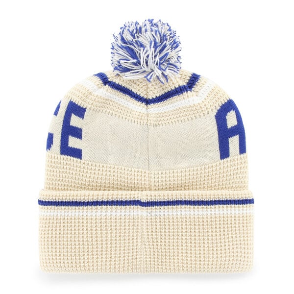 Bonnet unisexe '47 crème Air Force Falcons en maille gaufrée à revers avec pompon