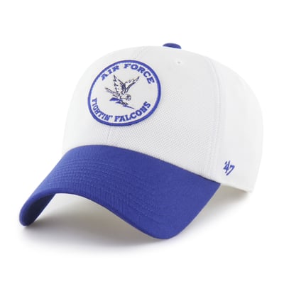Air Force Falcons '47 Unisex Pique Patch Clean Up Adjustable Hat - White/Royal