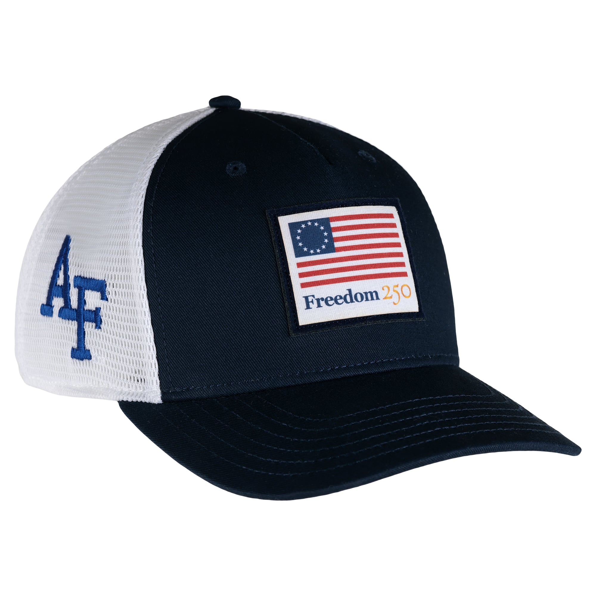 Casquette trucker unisexe ajustable Ahead Navy Air Force Falcons Americana Wave Rider