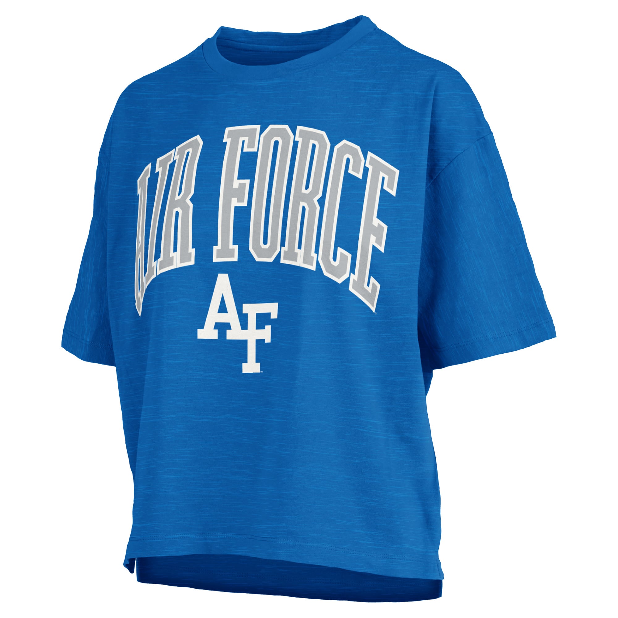 Women's Pressbox Royal Air Force Falcons Oversized Nelson Arch Over Logo Slub T-Shirt