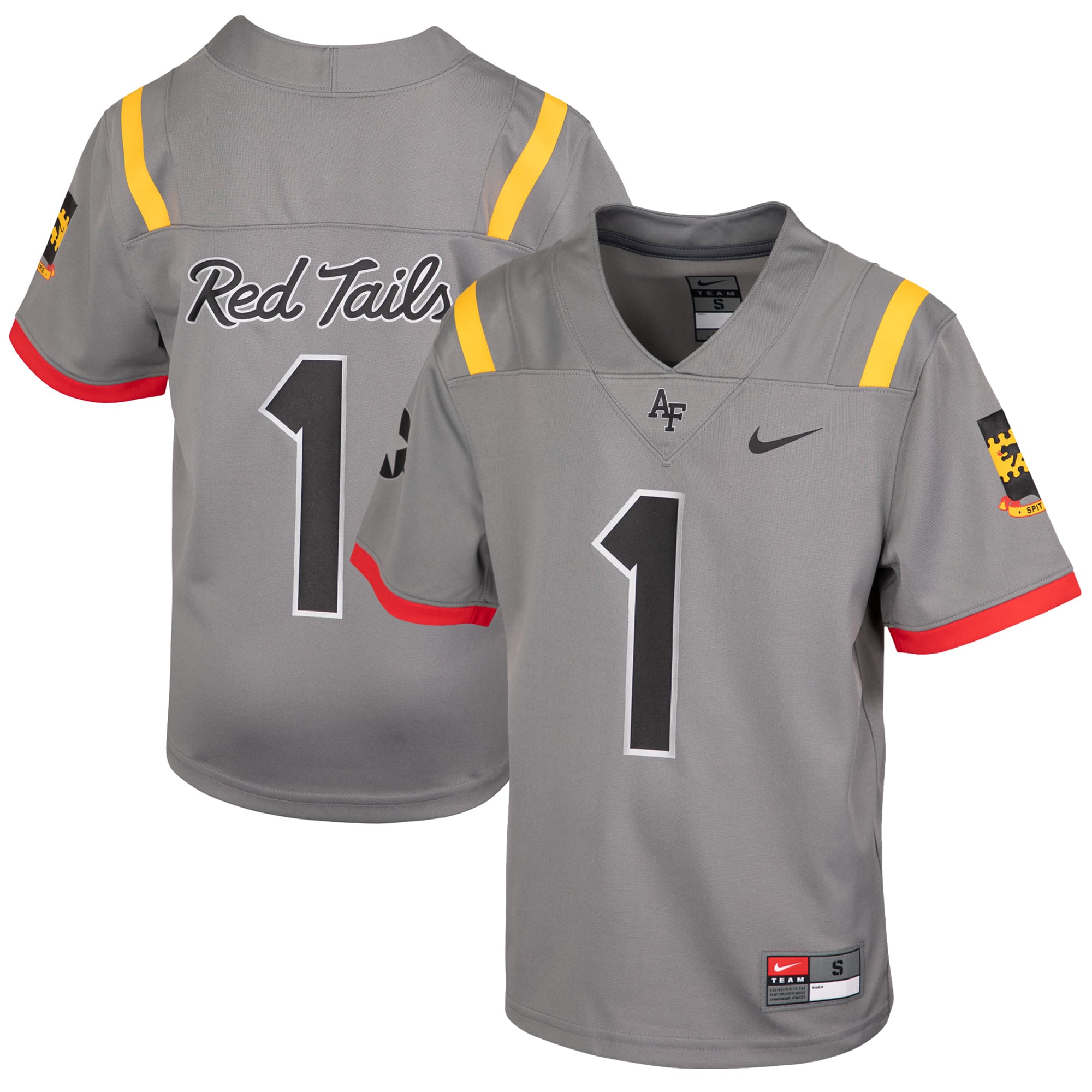 Youth Nike Gray Air Force Falcons Red Tails Untouchable Football