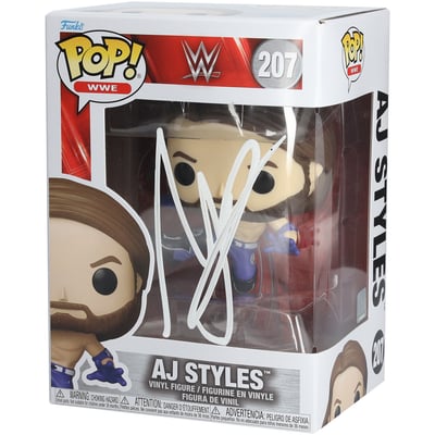 AJ Styles WWE Autographed Fanatics Authentic #207 Funko Pop! Figurine