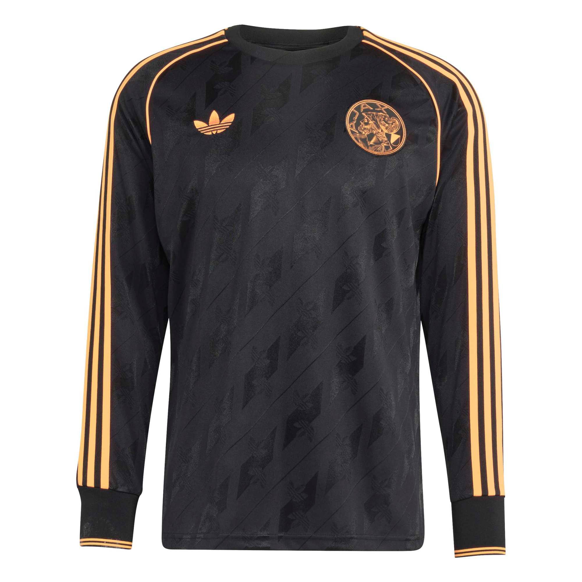 Men's adidas Originals Black Ajax 2026/27 Replica Long Sleeve Jersey