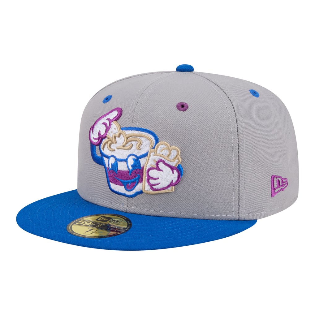 Casquette ajustée Akron RubberDucks New Era Minor League Theme Nights 59FIFTY - Gris/Bleu