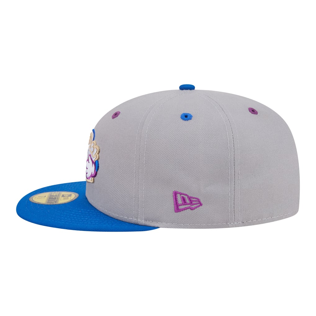 Casquette ajustée Akron RubberDucks New Era Minor League Theme Nights 59FIFTY - Gris/Bleu