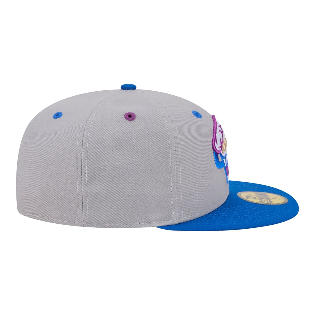 Casquette ajustée Akron RubberDucks New Era Minor League Theme Nights 59FIFTY - Gris/Bleu