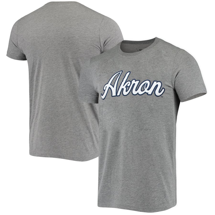 Akron Script Men's Homefield Heather Gray Akron Zips Vintage Script T-Shirt