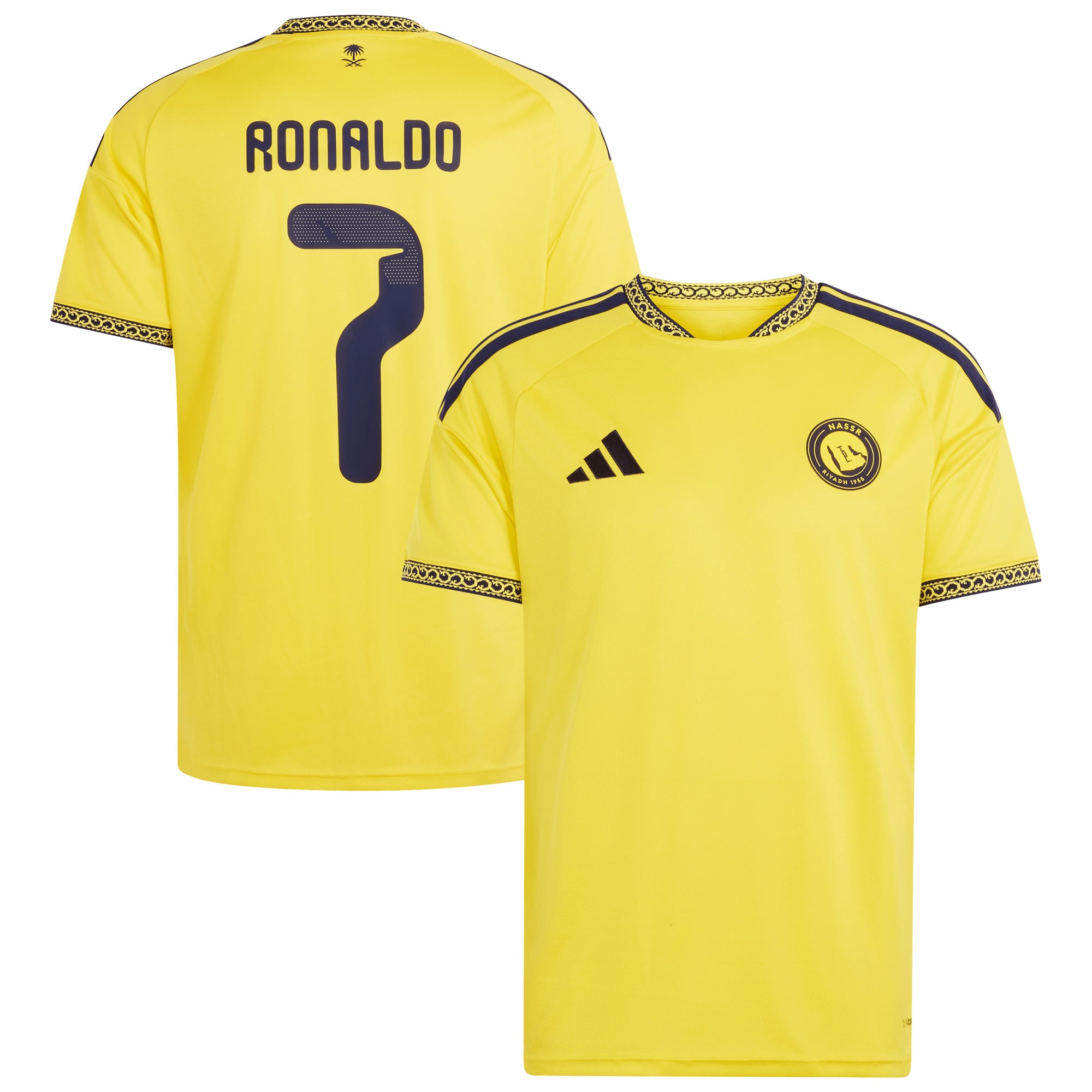 Men's adidas Cristiano Ronaldo Yellow Al-Nassr FC 2026/27 Home Replica Jersey