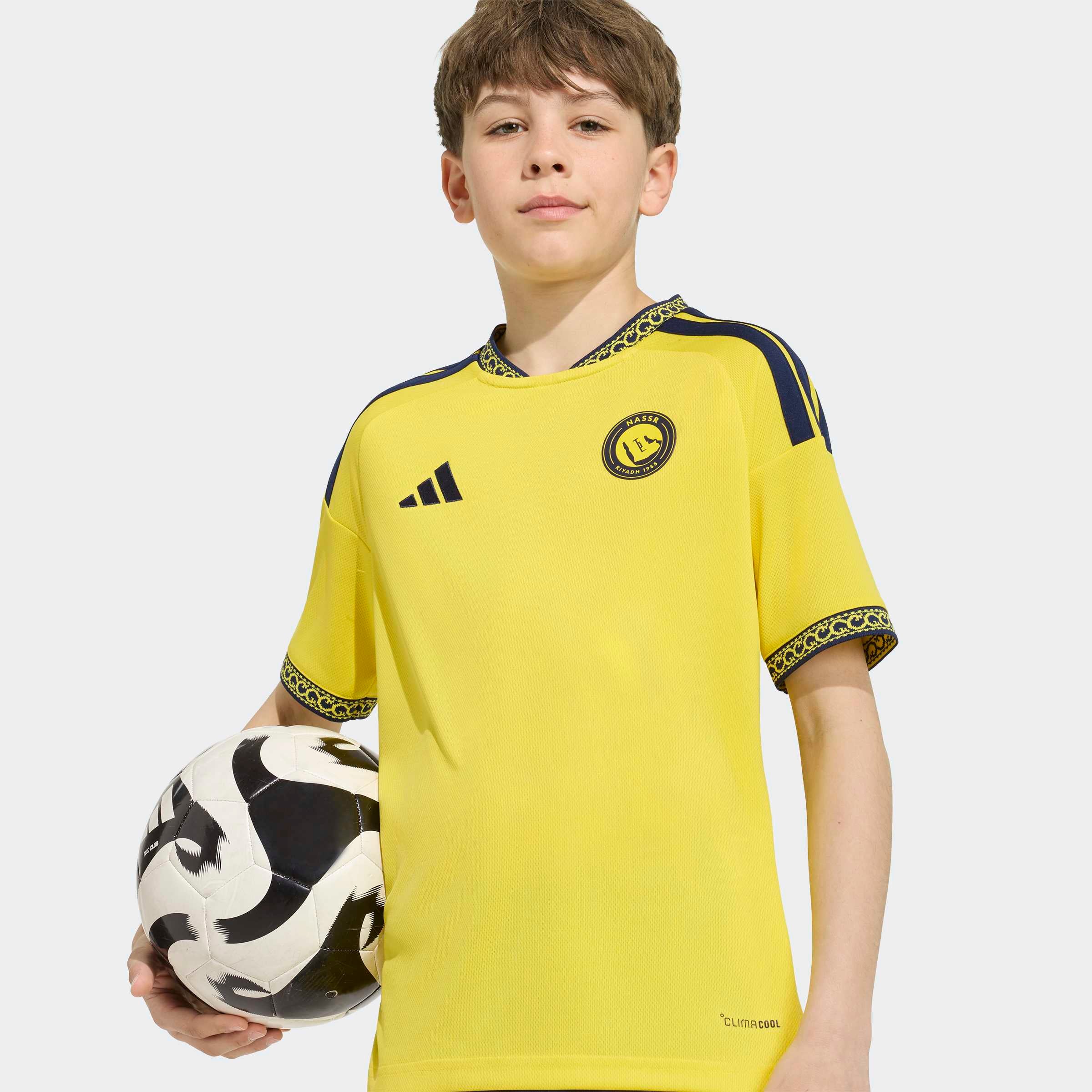 Youth adidas Cristiano Ronaldo Yellow Al-Nassr FC 2026/27 Home Replica Jersey
