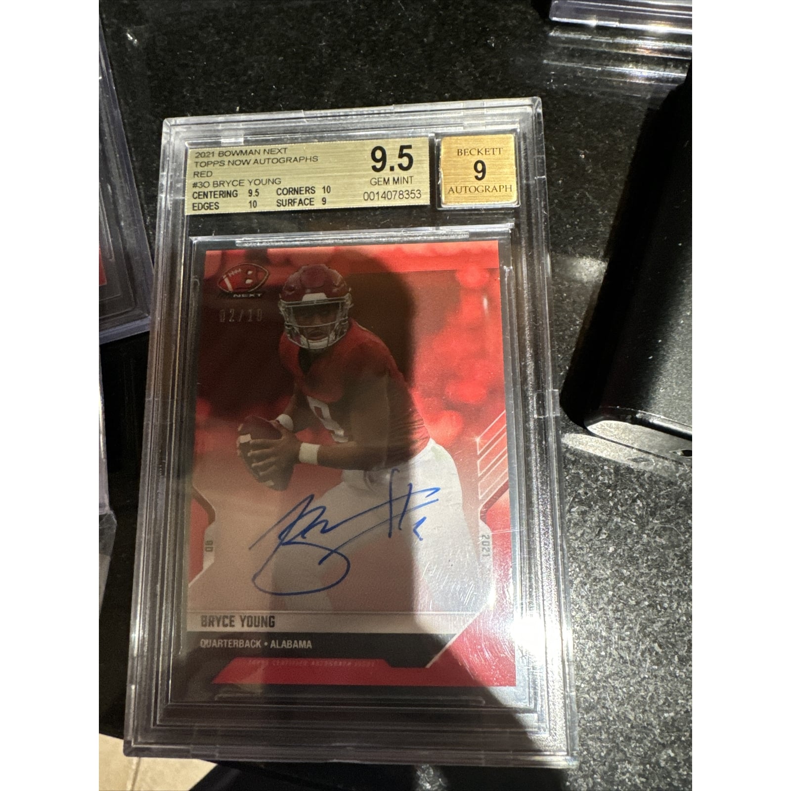 Bryce Young Topps Now 0 Auto RC | Rookie Panthers Draft #134⁄199 1 