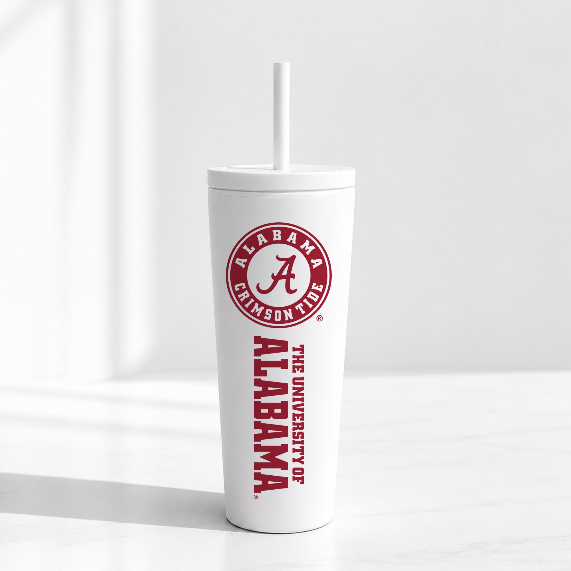 Alabama Crimson Tide 24oz. No Spill Straw Tumbler