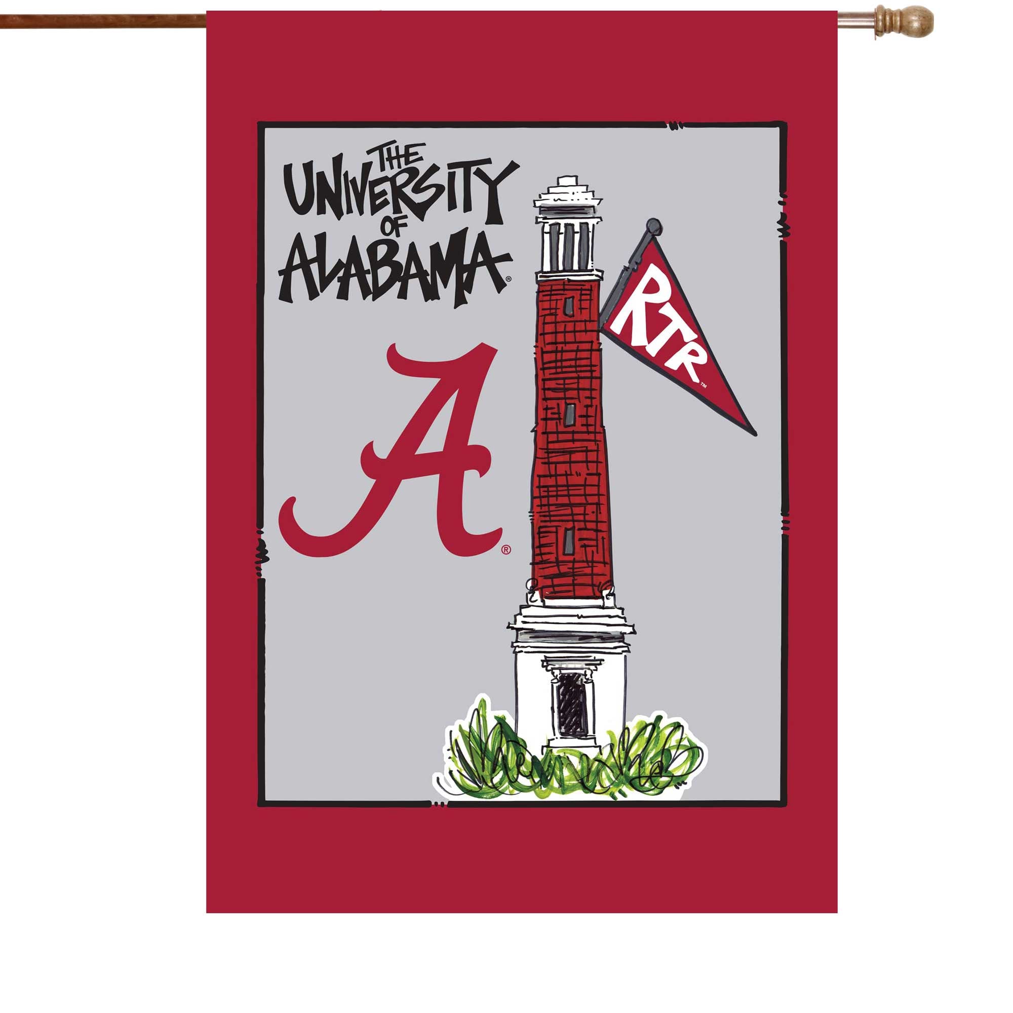 Drapeau de maison double face Alabama Crimson Tide 28" x 40"