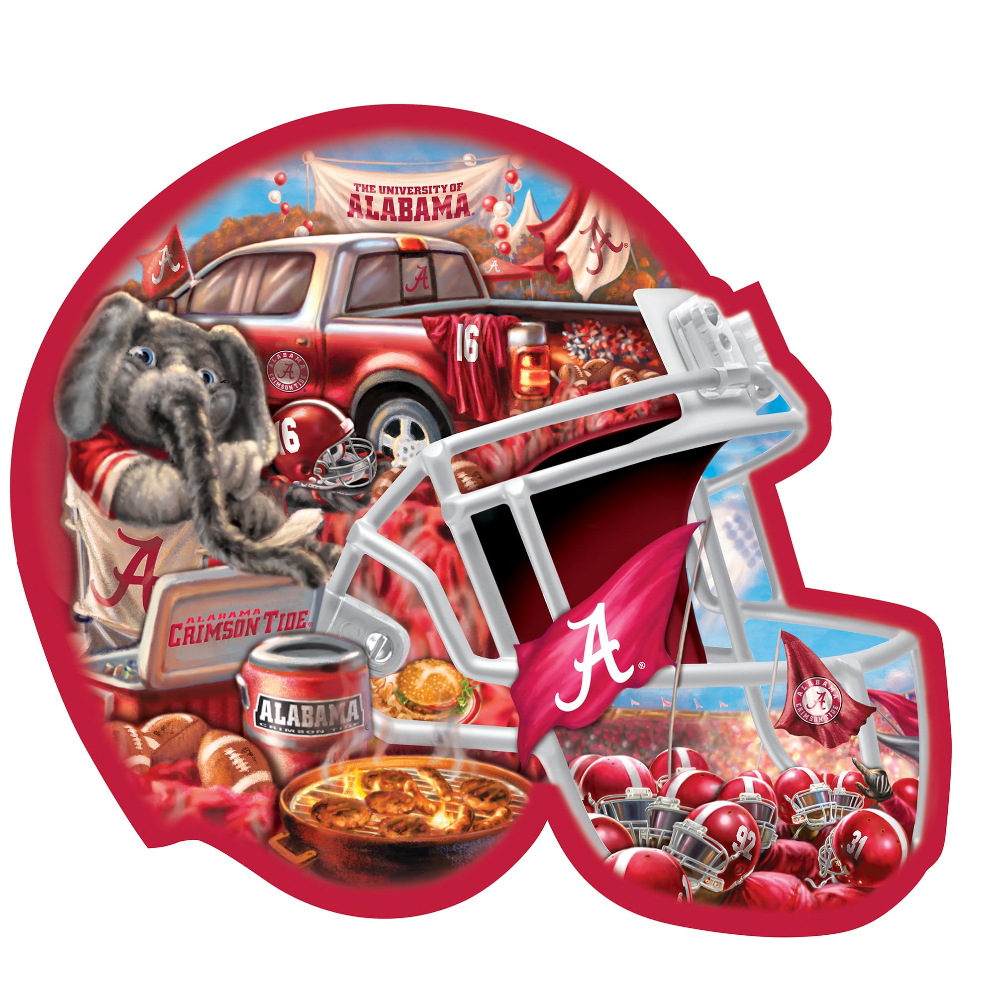 Alabama Crimson Tide 500-Piece Helmet Puzzle