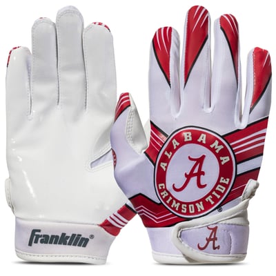 Alabama Crimson Tide Franklin Sports  Youth Football Gloves 
