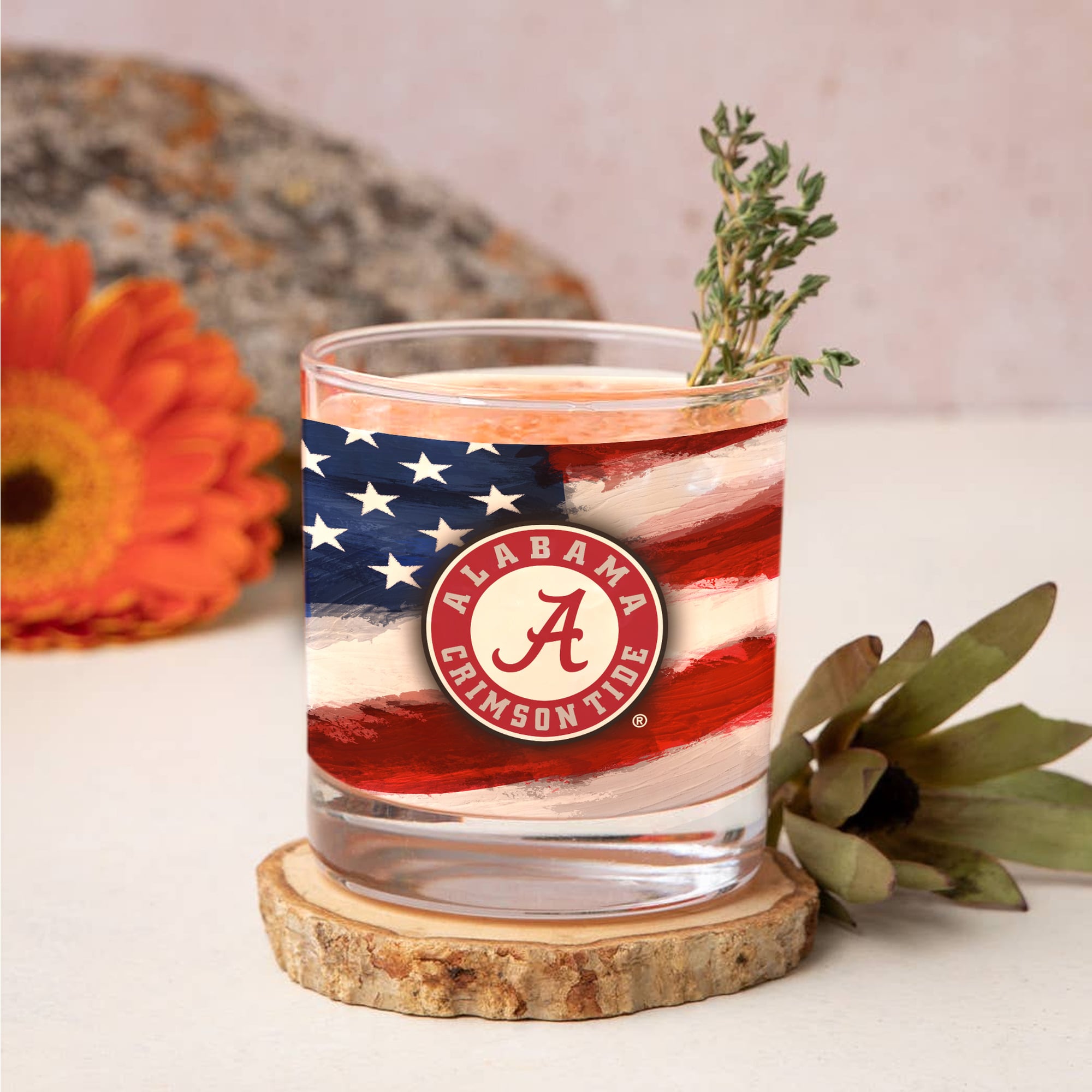 Coffret de deux verres à whisky Alabama Crimson Tide de 414 ml (14 oz) style Americana