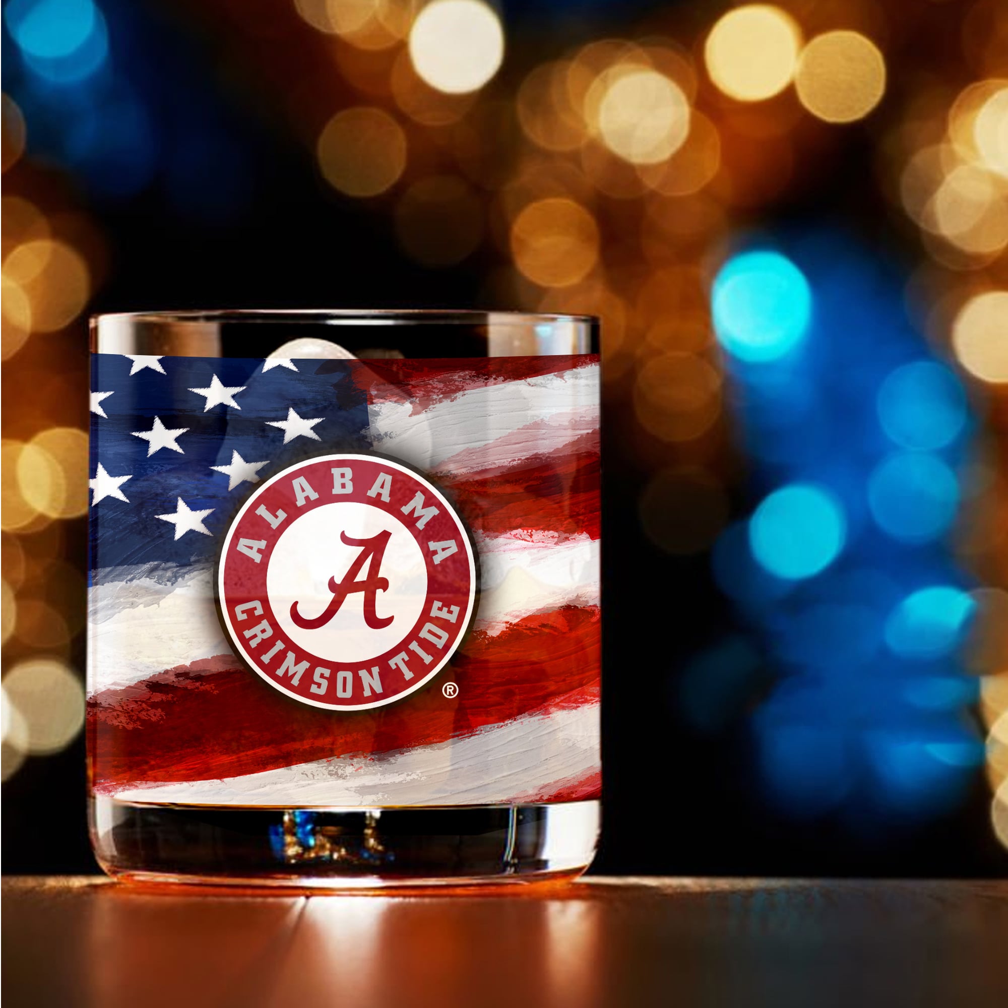 Coffret de deux verres à whisky Alabama Crimson Tide de 414 ml (14 oz) style Americana