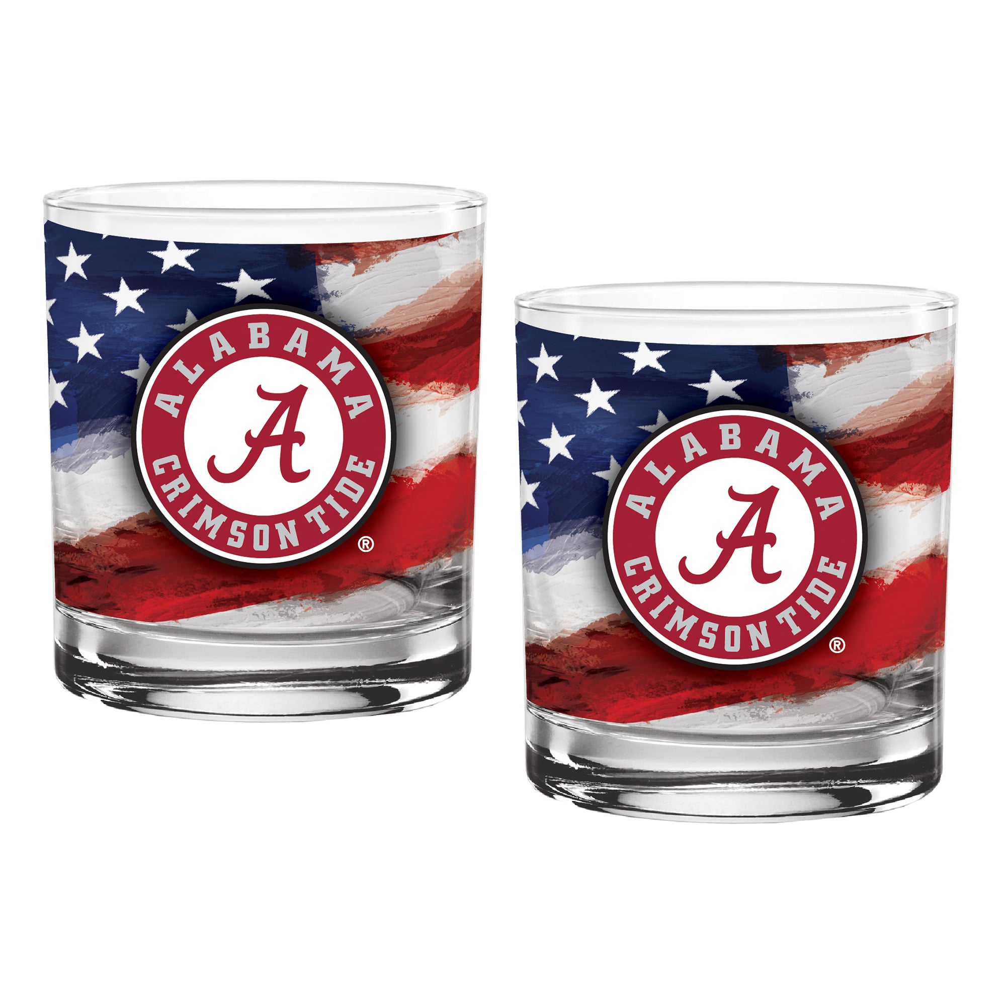 Coffret de deux verres à whisky Alabama Crimson Tide de 414 ml (14 oz) style Americana