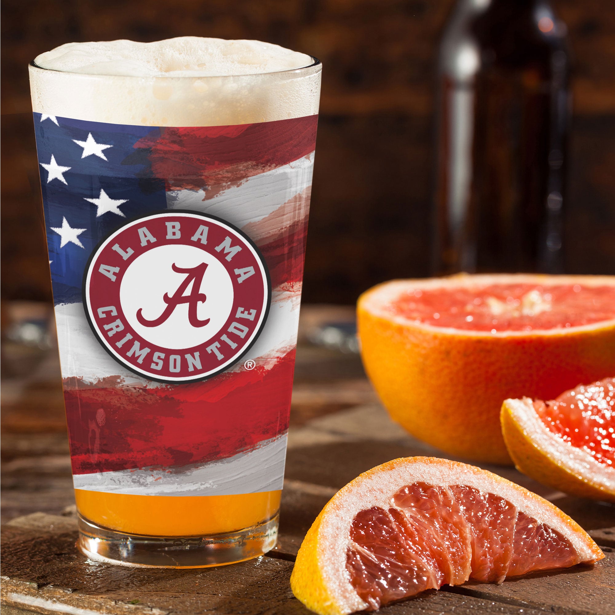 Alabama Crimson Tide Two-Pack 16oz. Americana Pint Glass Set