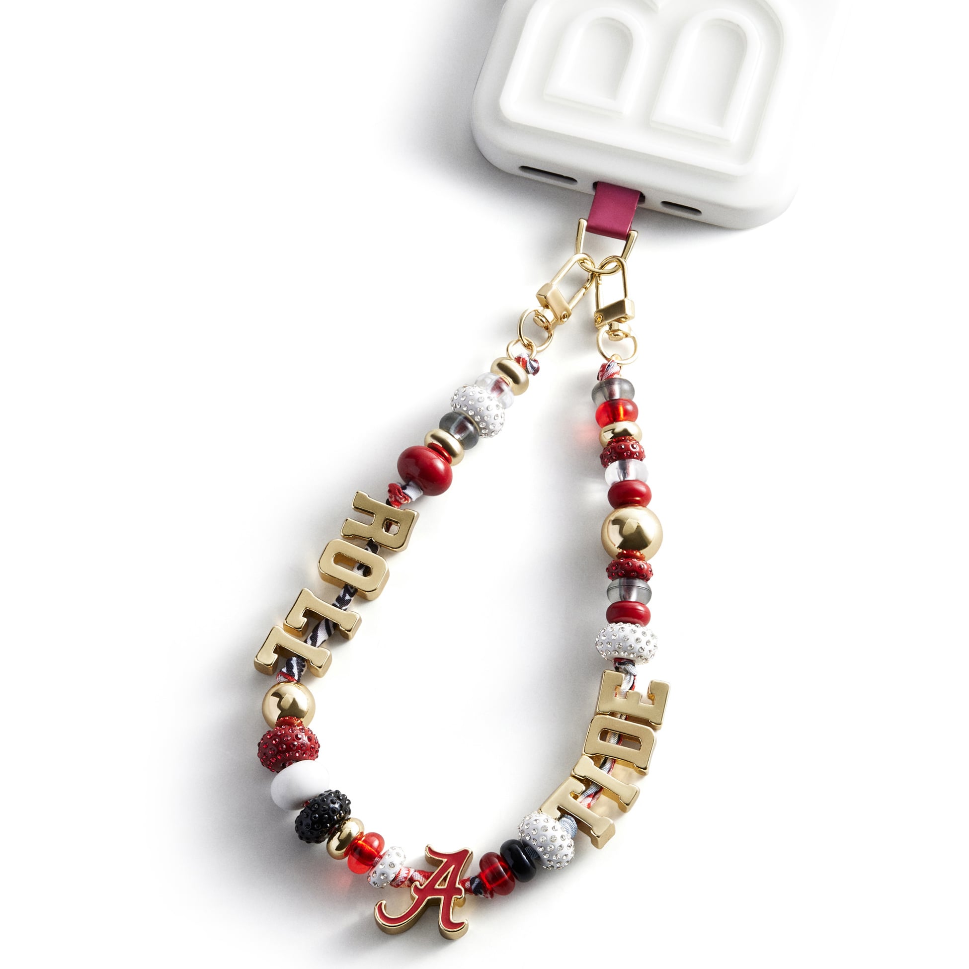 BaubleBar Alabama Crimson Tide Beaded Phone Strap
