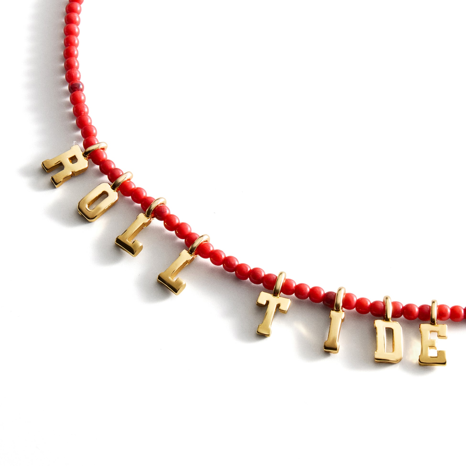 BaubleBar Alabama Crimson Tide Delicate Beaded Slogan Necklace