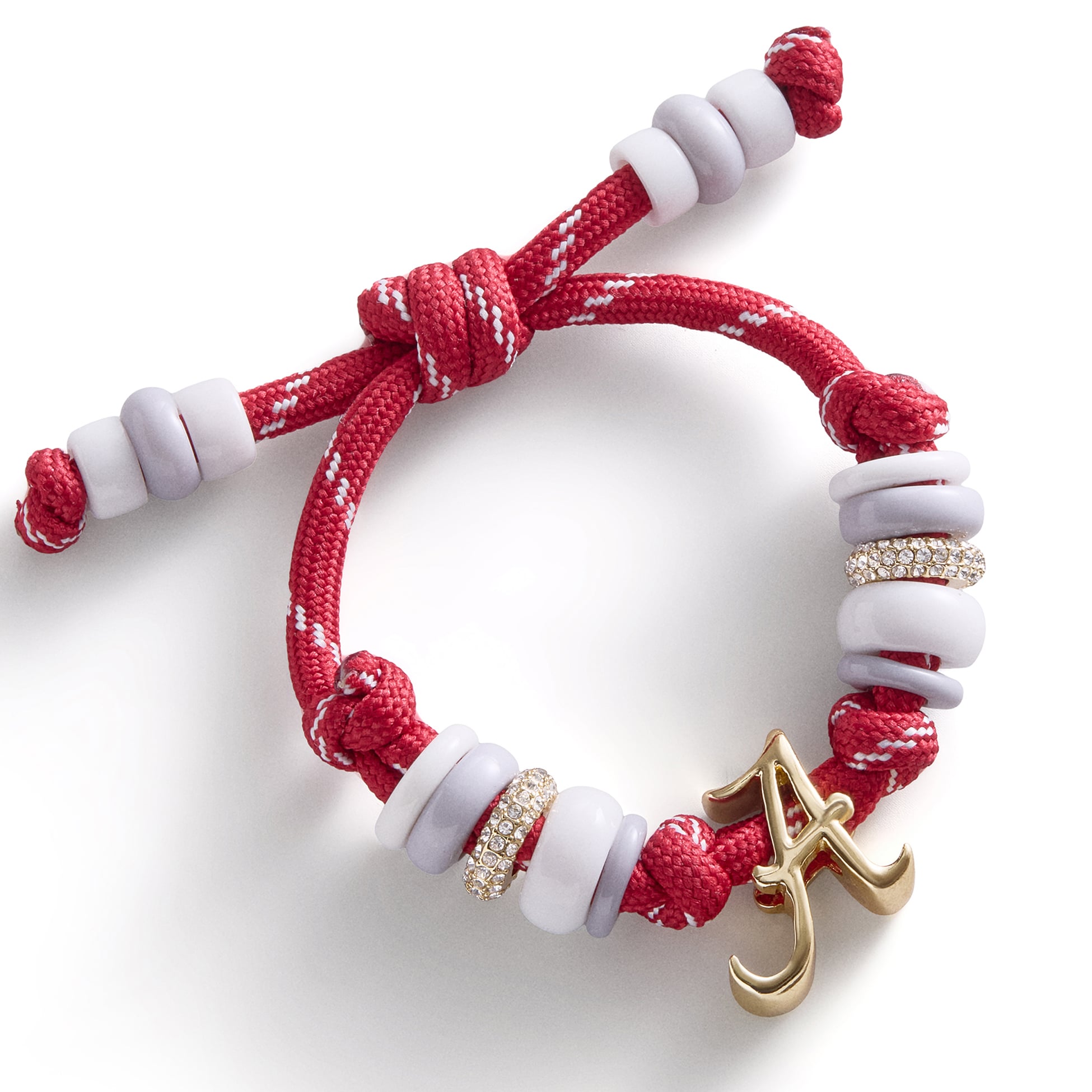 BaubleBar Alabama Crimson Tide Paracord Beaded Bracelet
