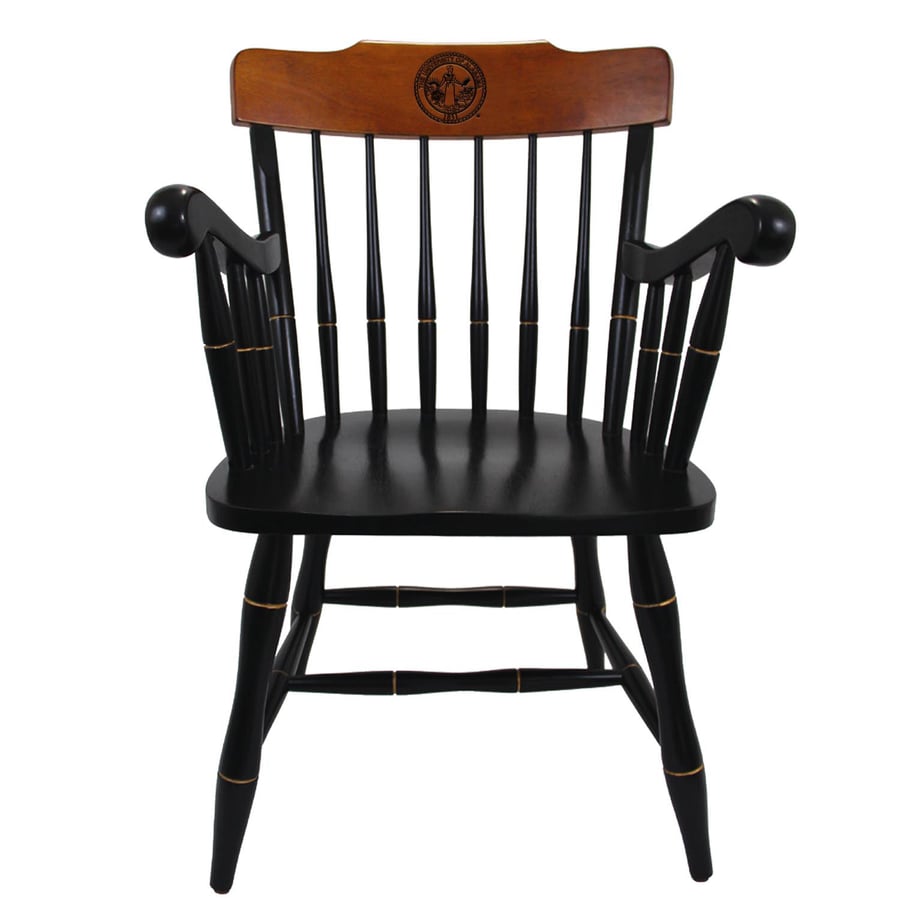 Roll Tide Rocking Chair Black Alabama Crimson Tide Seal Logo Captains Chair with Cherry Crown