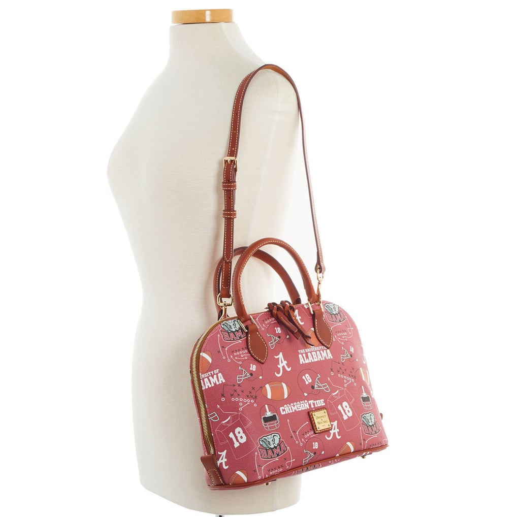 Dooney & Bourke Crimson Tide Patterned Backpack Dooney & Burke Red Plaid Scottish Canvas Leather Tassels  main image 4