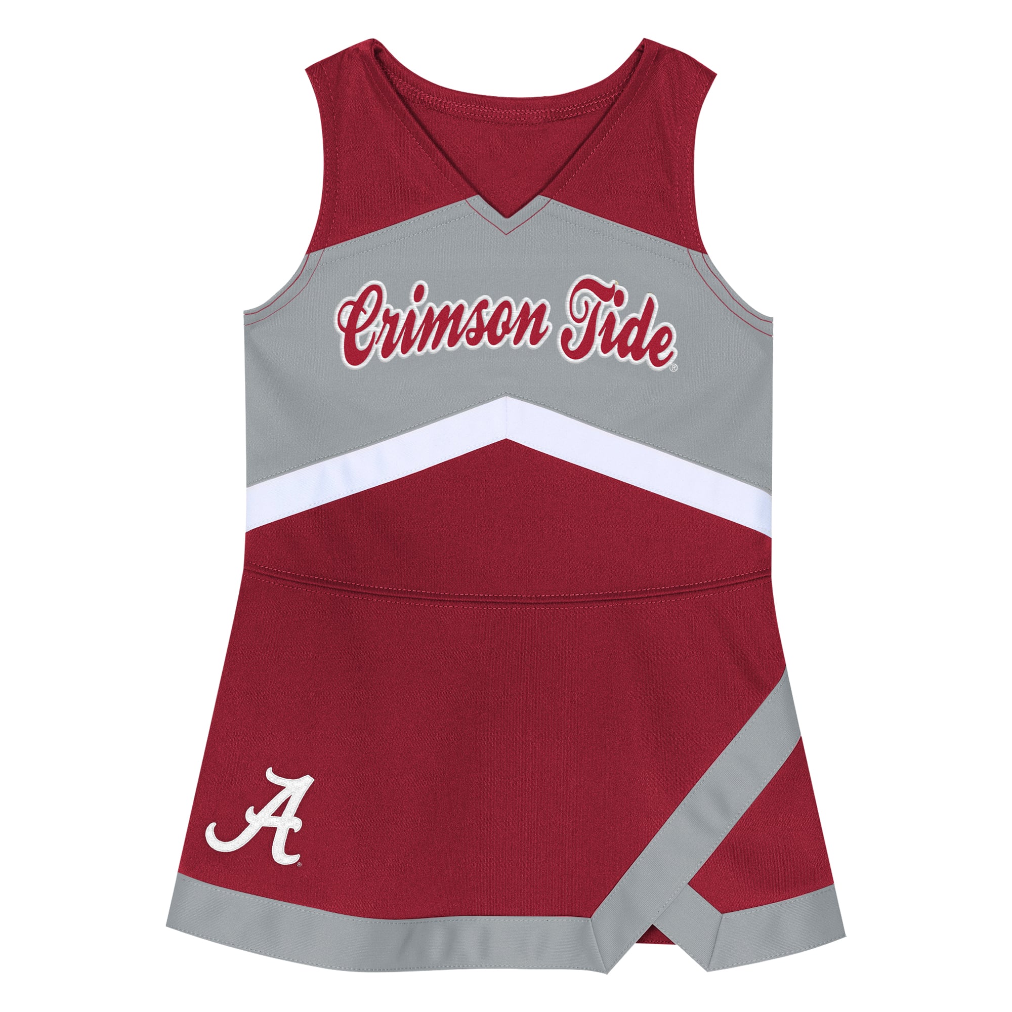 Girls Preschool Outerstuff Crimson Alabama Tide Two-Piece Cheer Captain Jumper Dress & Bloomers Set