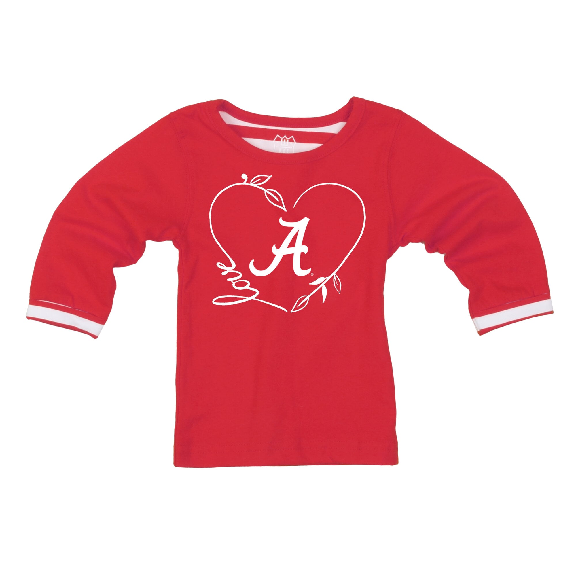 Ensemble 2 pièces pour petites filles Wes & Willy Crimson Alabama Tide : haut à manches longues et pantalon