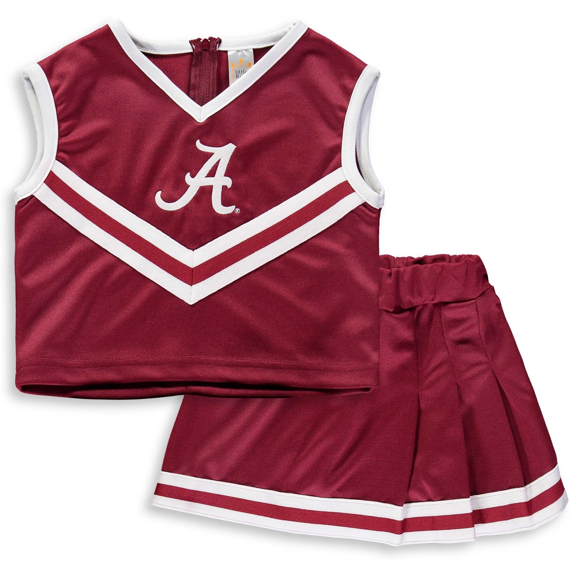 Ensemble de cheerleading deux pièces Little King Crimson Alabama Tide pour filles