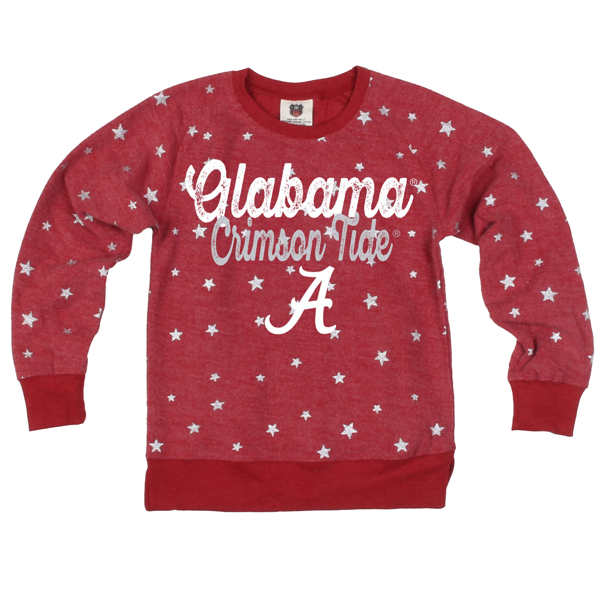 Sweat-shirt en polaire inversée Wes & Willy Crimson Alabama Tide pour filles