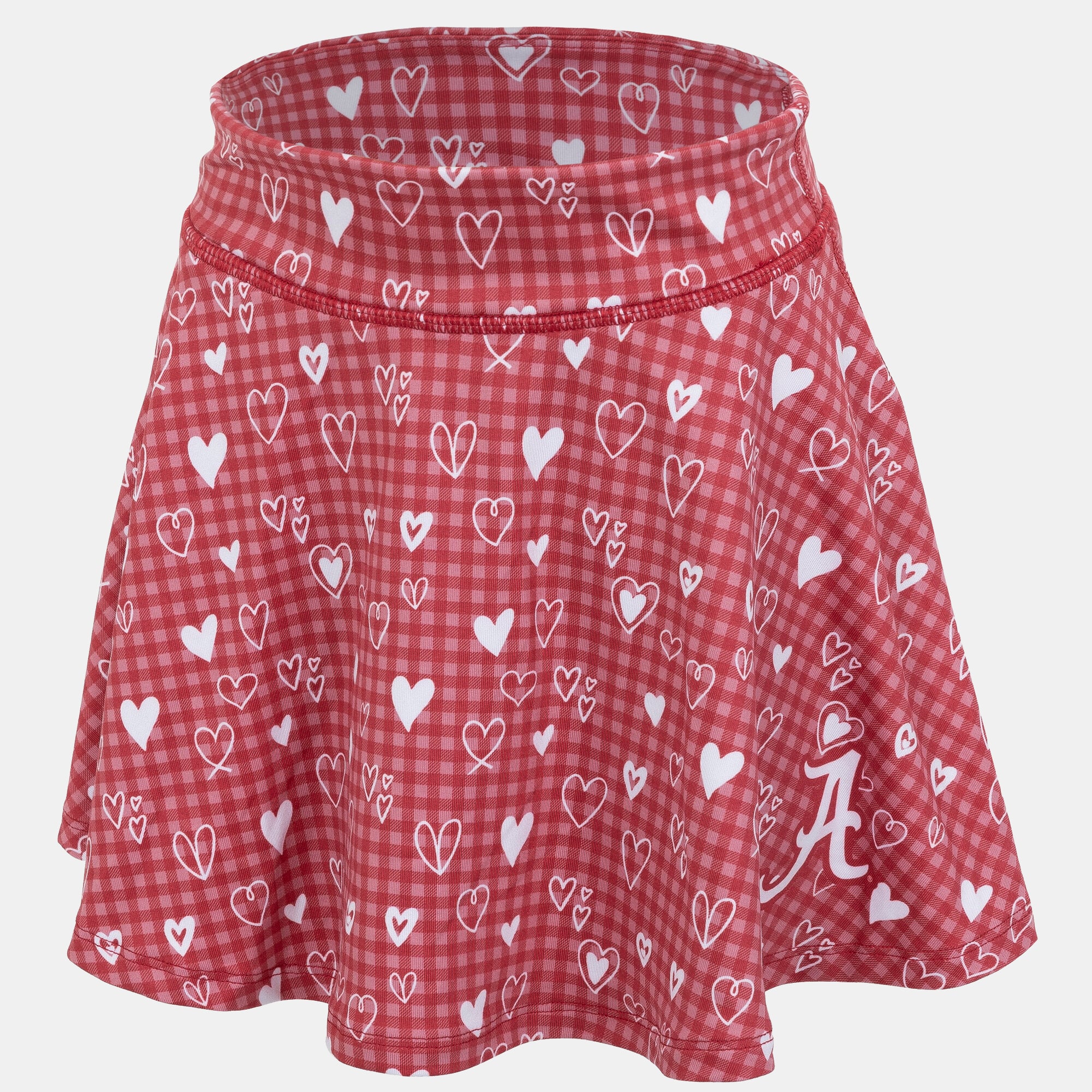 Jupe-short fluide à cœur ZooZatz pour filles, motif Alabama Crimson Tide