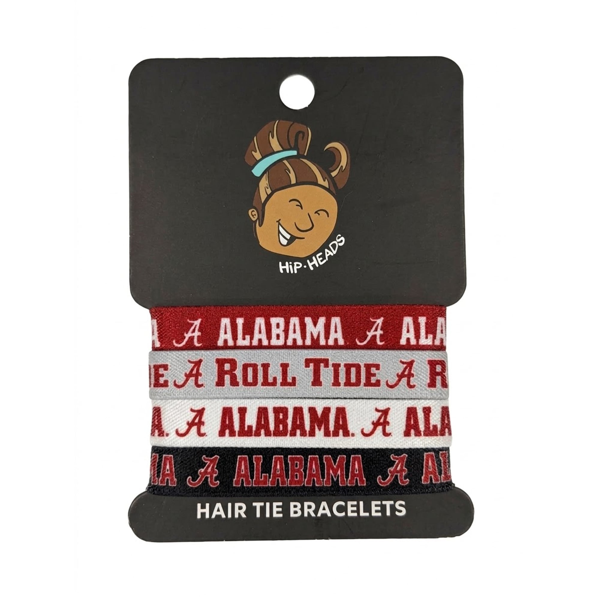 Bracelets élastiques à cheveux Hip Heads Alabama Crimson Tide (lot de quatre)
