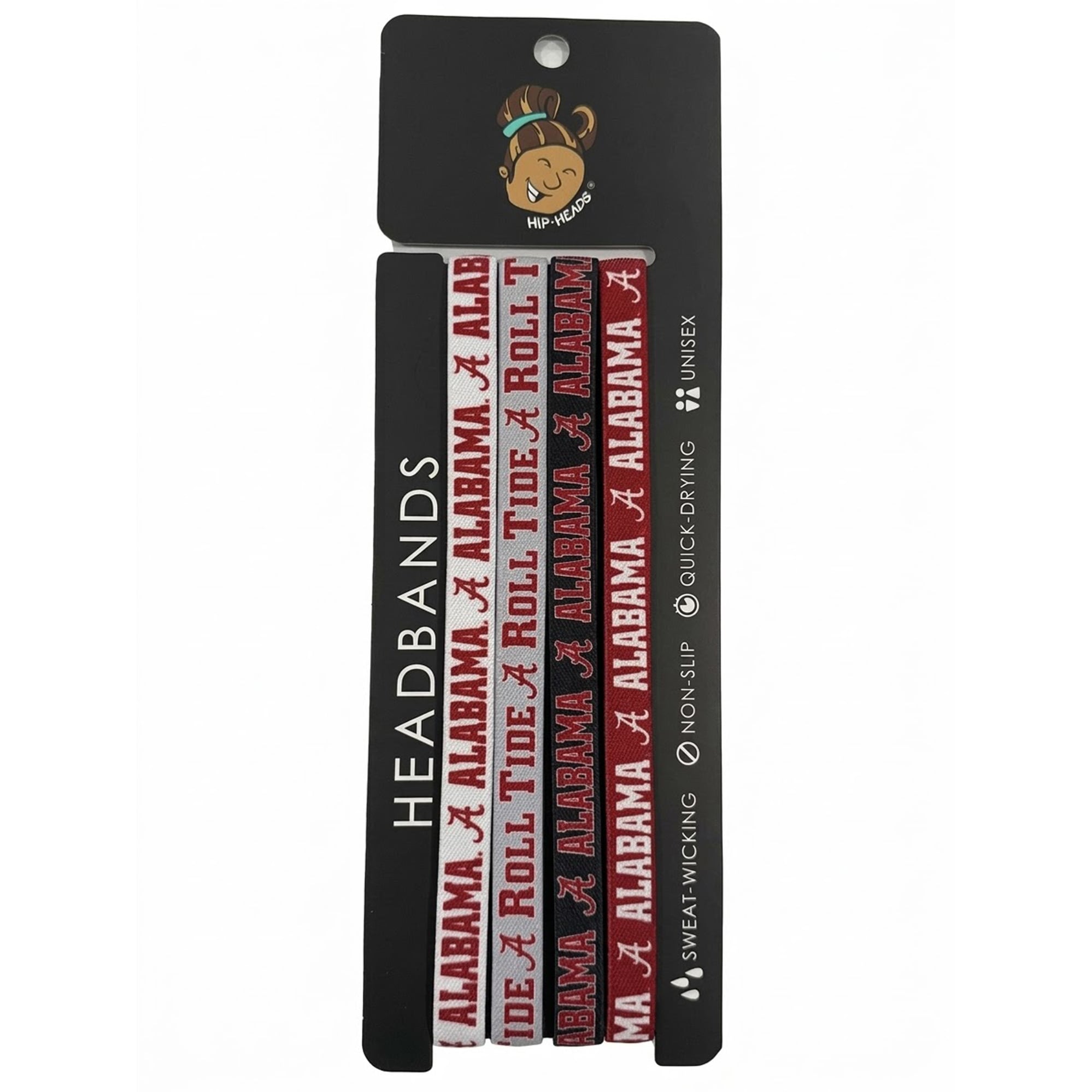 Lot de quatre bandeaux fins Hip Heads Alabama Crimson Tide
