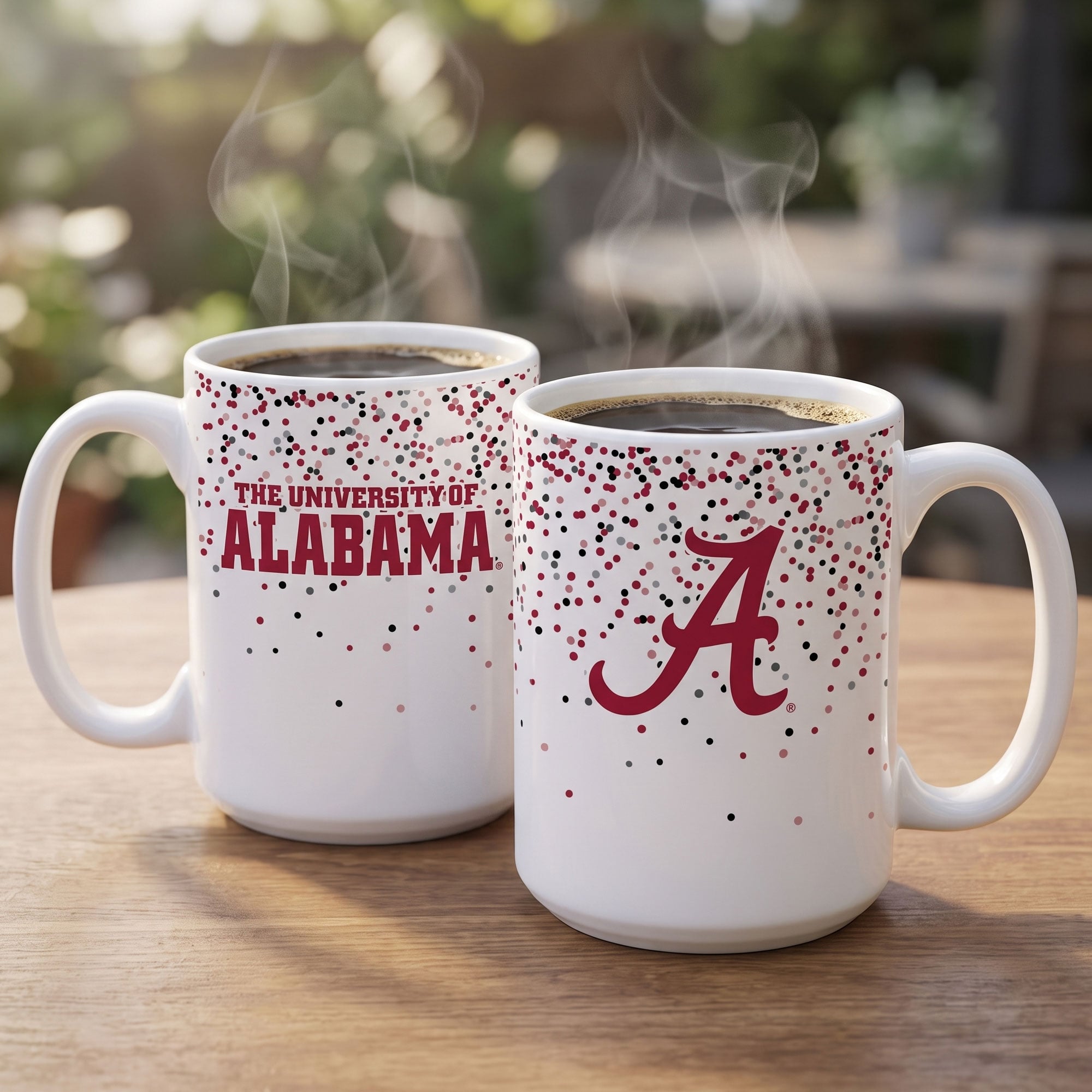 Mug à confettis Crimson Tide d'Indigo Falls, Alabama - Lot de 2