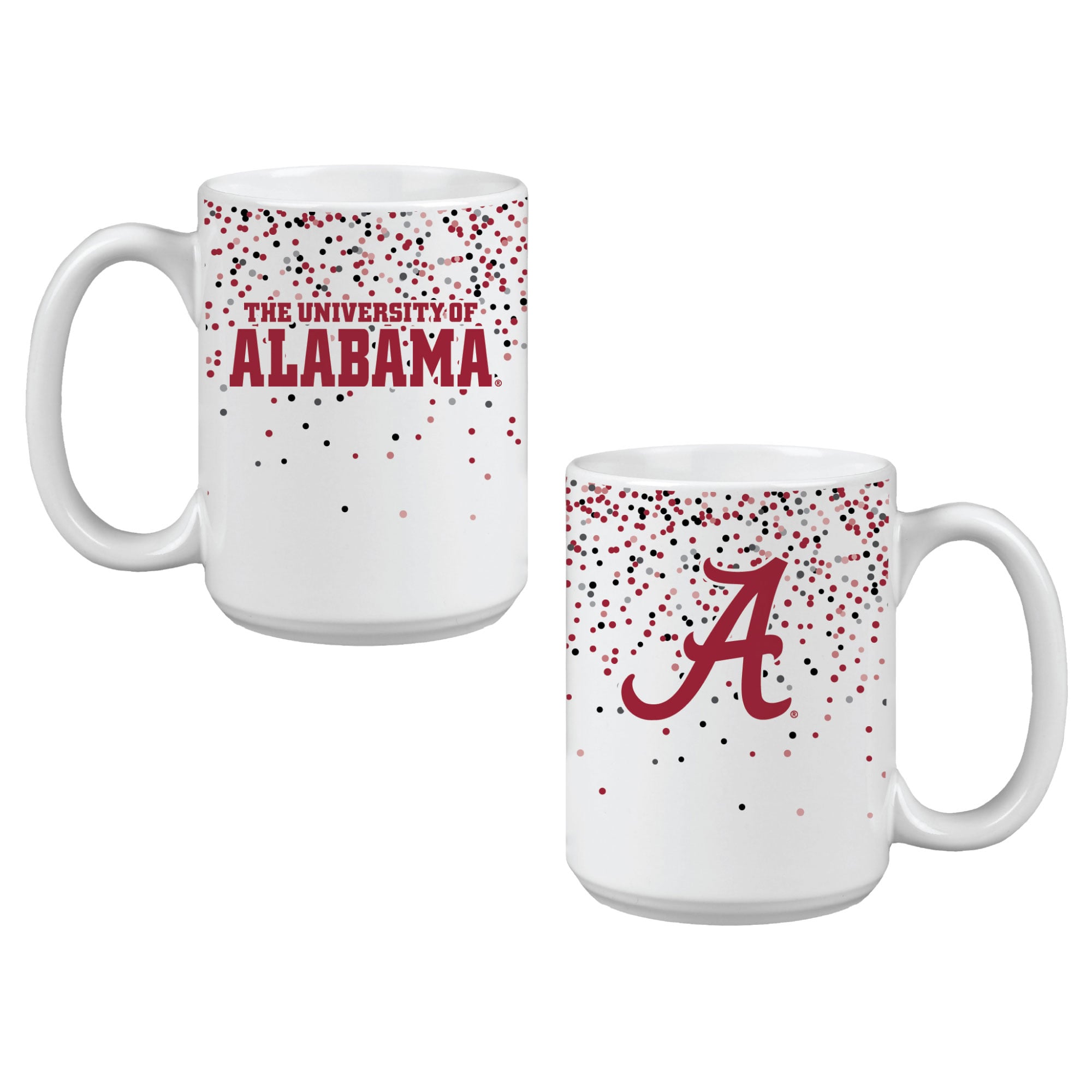 Mug à confettis Crimson Tide d'Indigo Falls, Alabama - Lot de 2