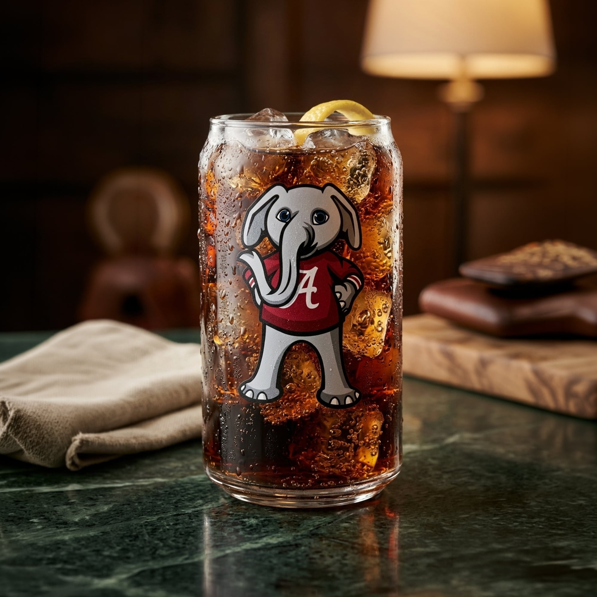 Ensemble de 4 canettes en verre Indigo Falls Alabama Crimson Tide Core Collectors