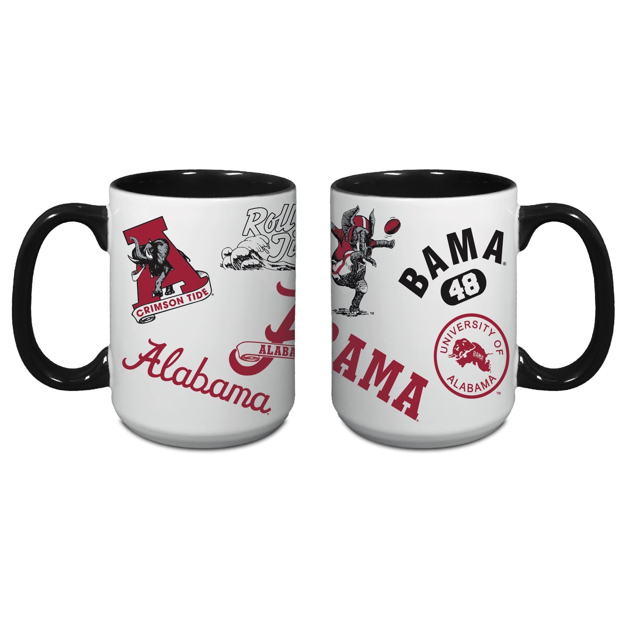 Ensemble de deux tasses vintage Indigo Falls Alabama Crimson Tide Core College