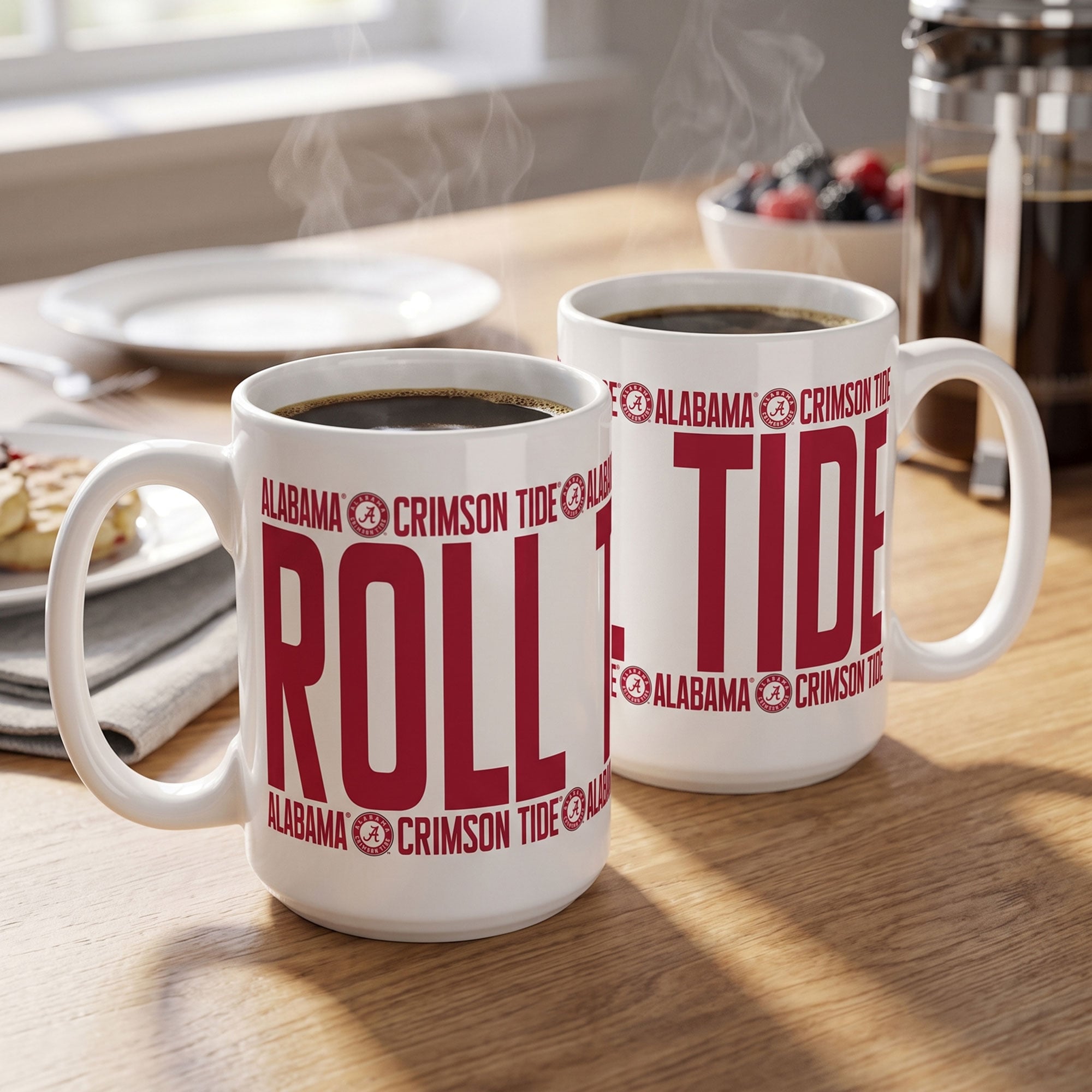 Mug surélevé Crimson Tide d'Indigo Falls, Alabama - Lot de 2