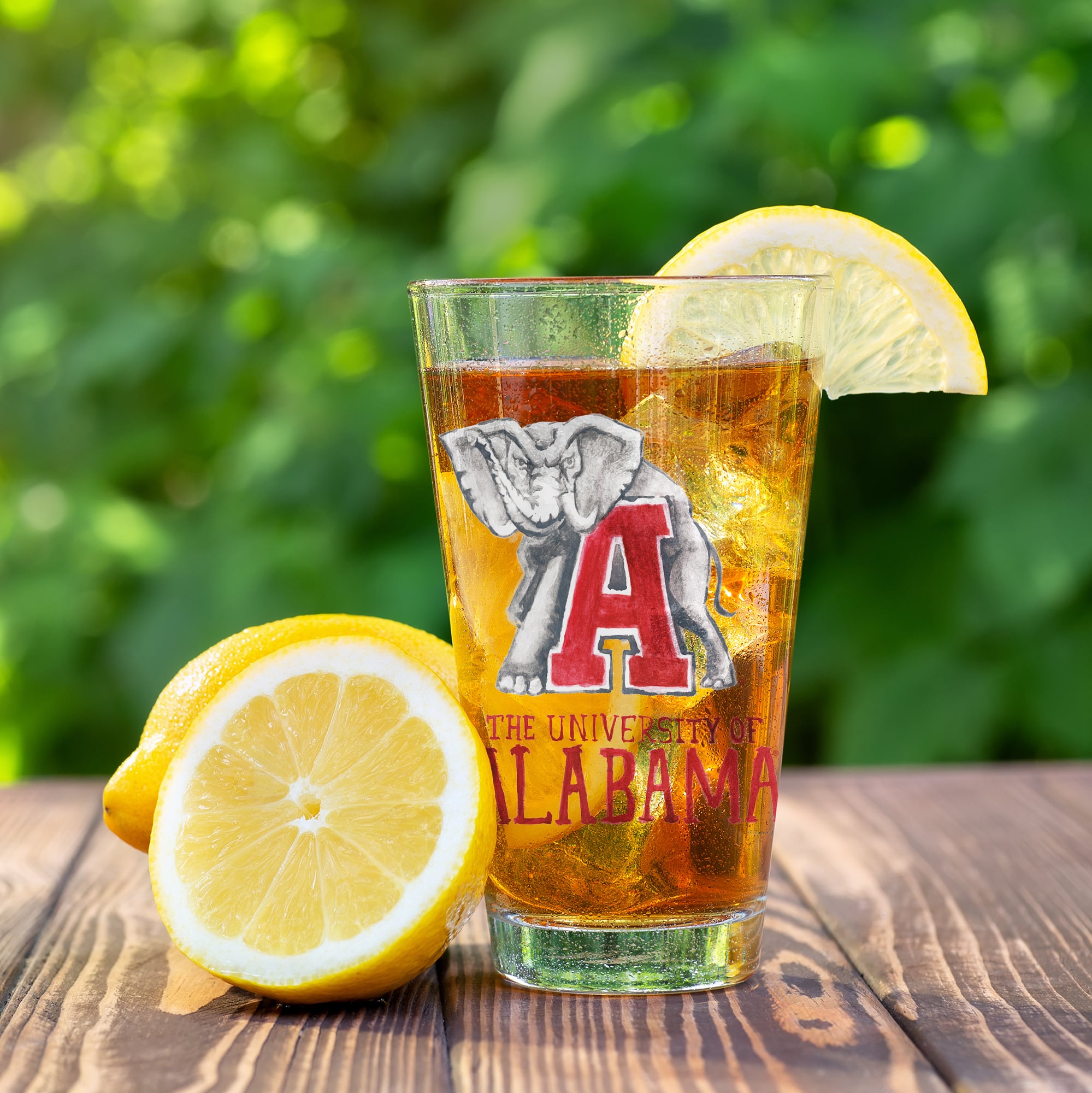 Ensemble de 2 verres à bière à l'effigie de Laura Wilcox, mascotte des Crimson Tide d'Indigo Falls