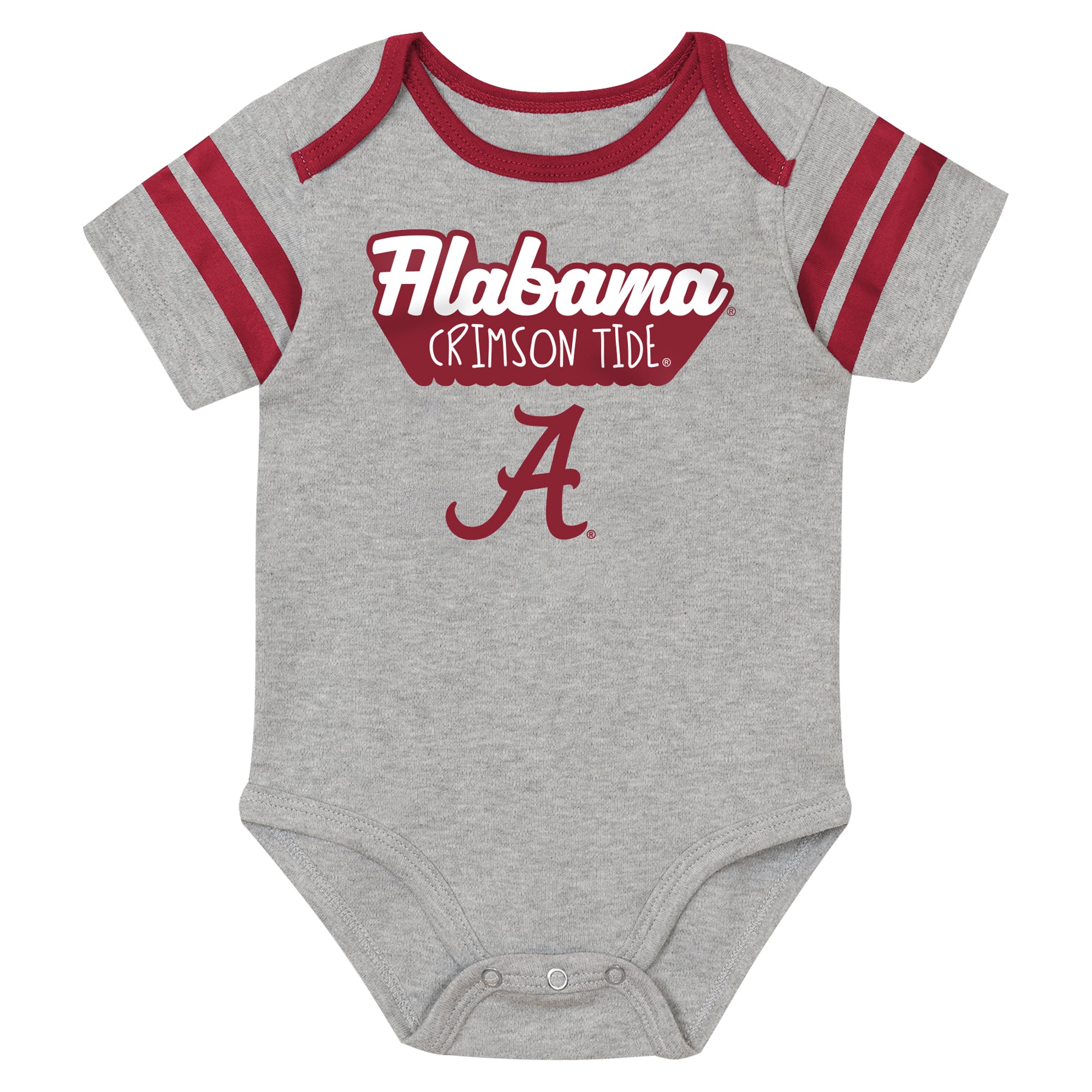 Infant Outerstuff Crimson/White/Gray Alabama Crimson Tide Star Player Three-Piece Bodysuit Set