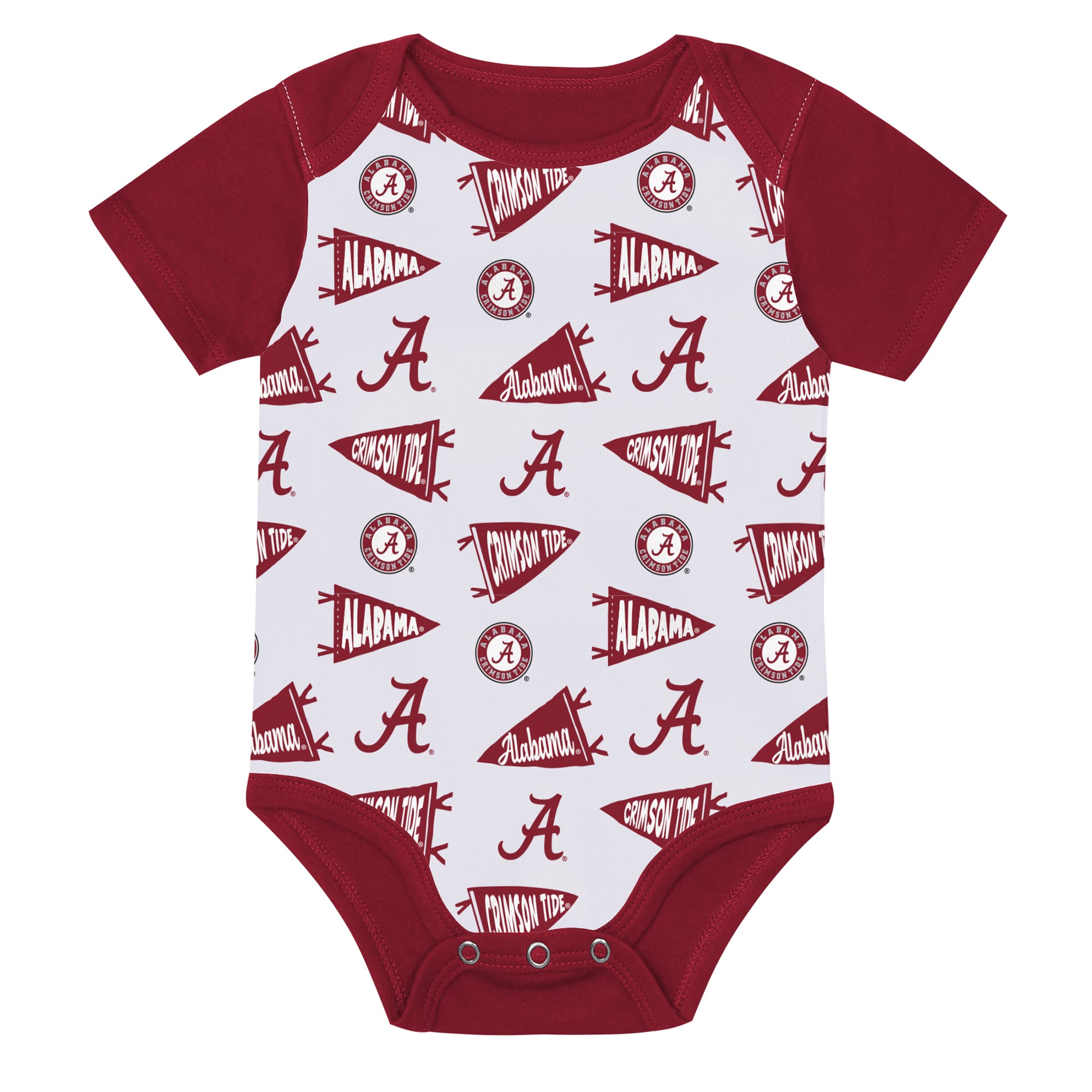 Infant Outerstuff Crimson/White/Gray Alabama Crimson Tide Star Player Three-Piece Bodysuit Set