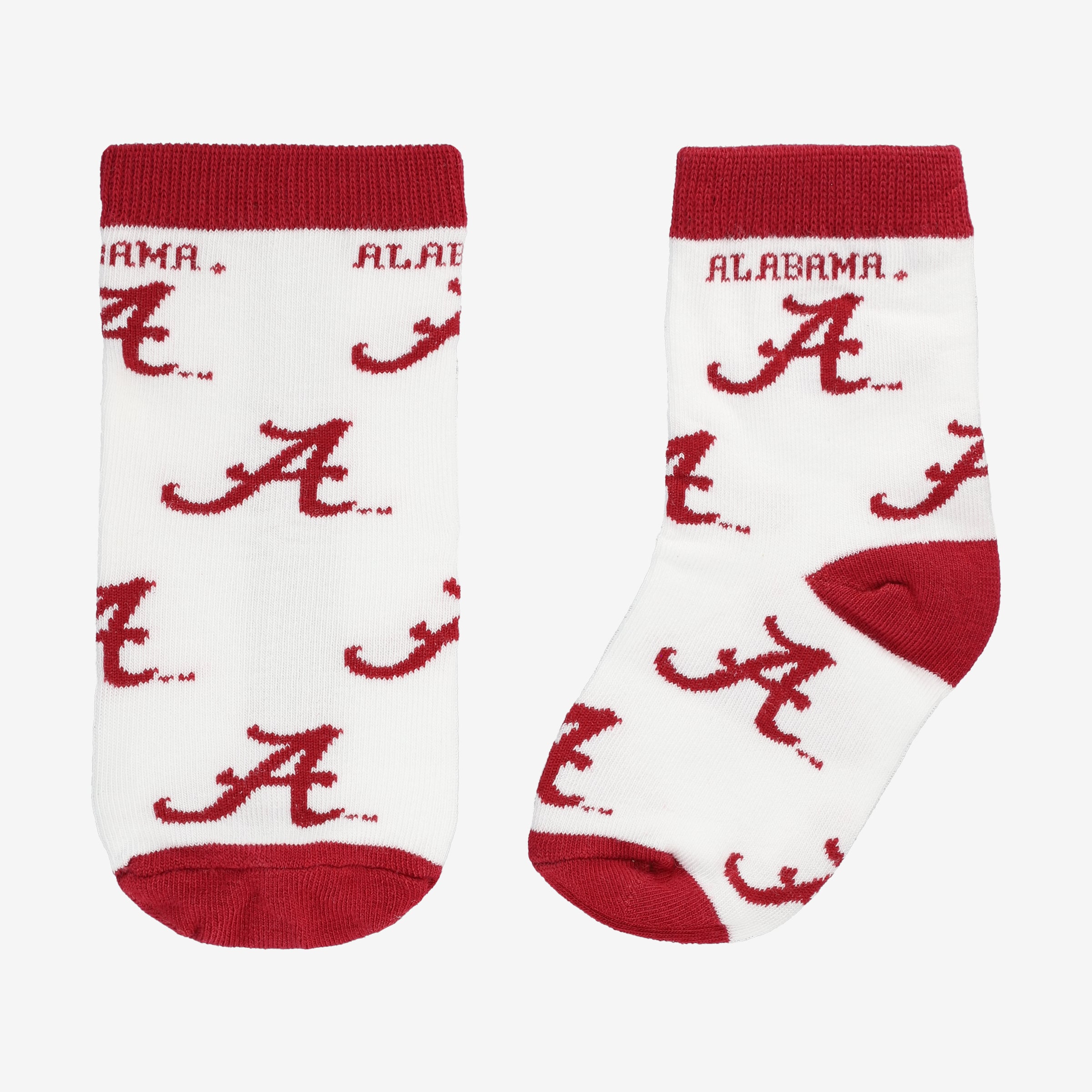 Chaussettes Baby Starter blanches à imprimé intégral Alabama Crimson Tide